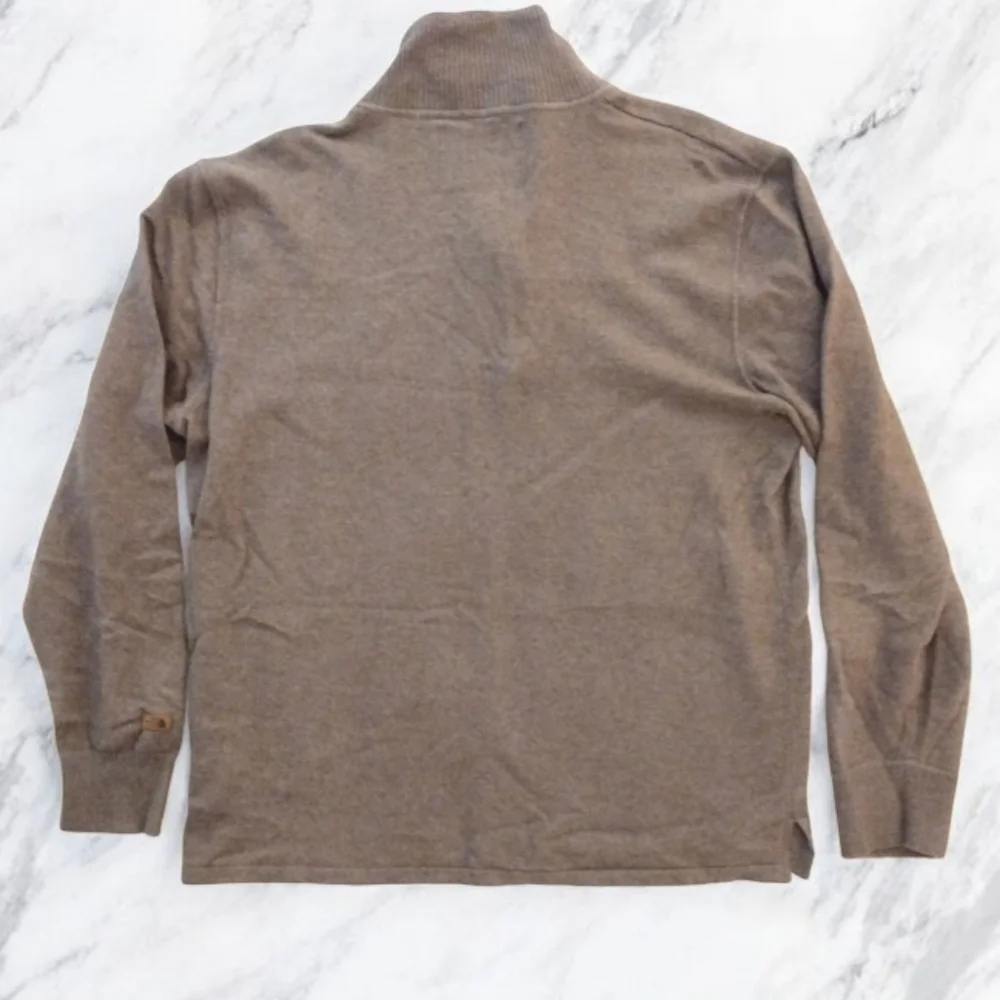 The North Face Wool Blend Quarter Zip Pullover Long Sleeve Knit Sweater Mens L